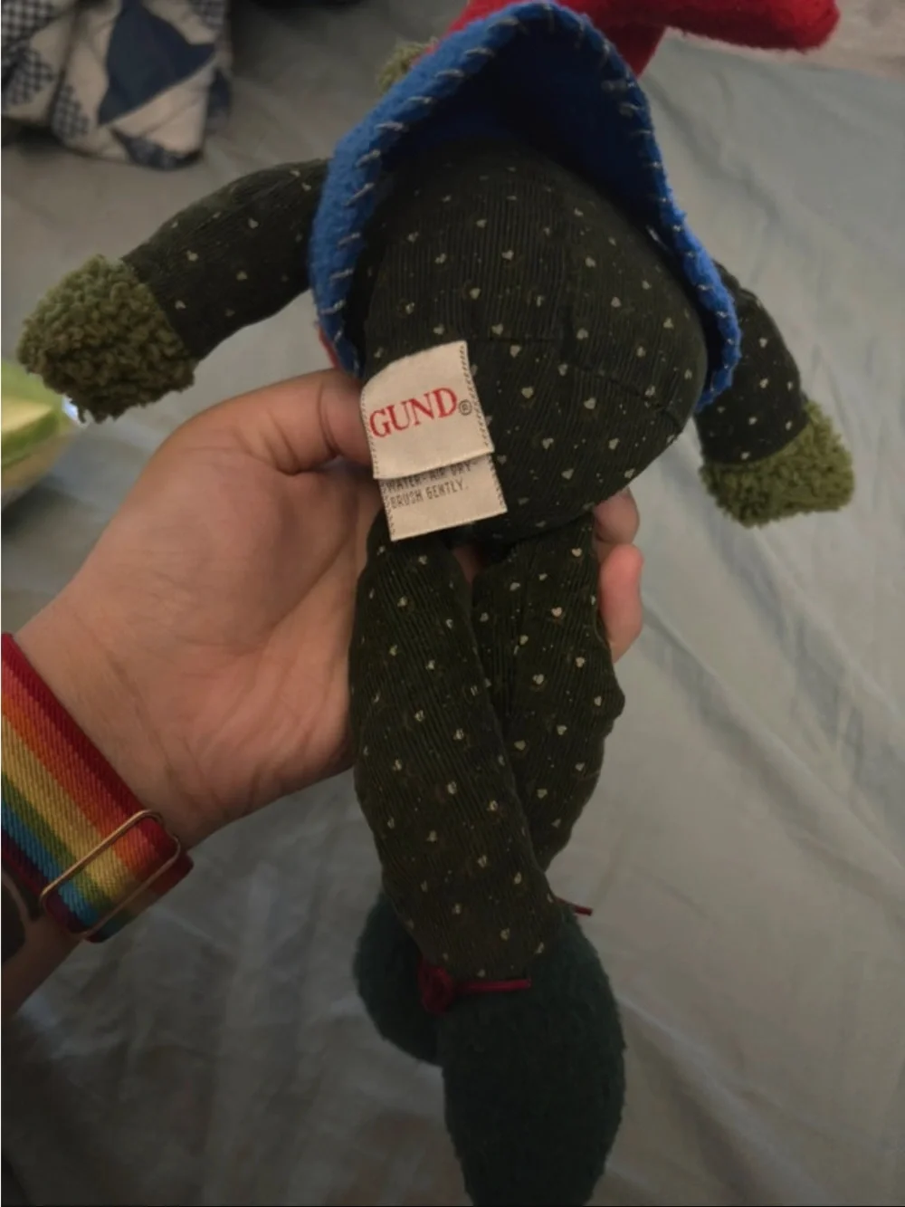 Gund Plush Green Frog with Red Scarf and Blue Vest vintage collectors